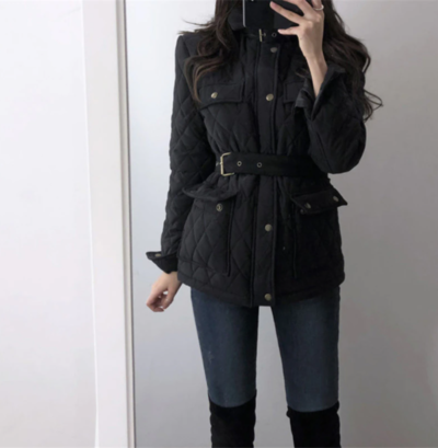 Black Warm Gothic Hooded Winter Coat
