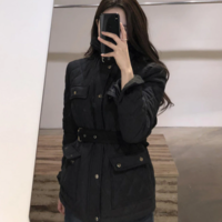 Black Warm Gothic Hooded Winter Coat - Thumbnail 2