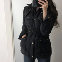 Black Warm Gothic Hooded Winter Coat - Thumbnail 4