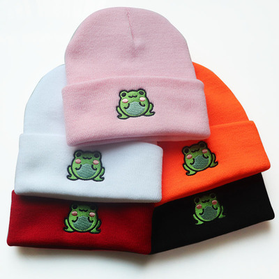 Kawaii Cartoon Frog Knit Hat Beanie