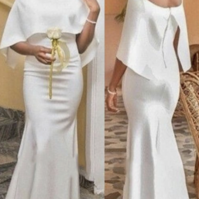 Mermaid white prom dresses gh2 - Thumbnail 2