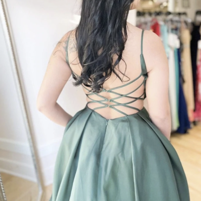 Prom dresses spaghetti straps criss cross - Thumbnail 4