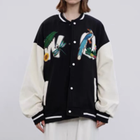 TROPICAL RAINFOREST CORDUROY BASEBALL JACKET - Thumbnail 1