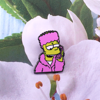 Free Shipping-BART CALLING ENAMEL PIN - Thumbnail 1