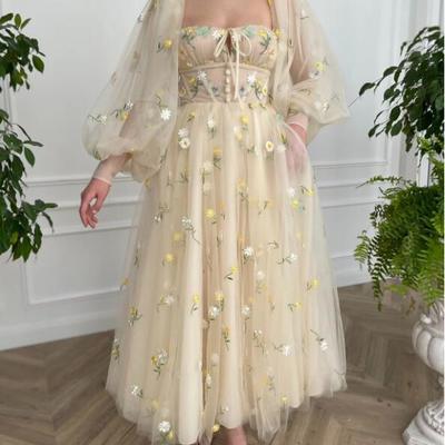 Prom dress long ball gown tulle dress wedding tea dress corset dress princess dress long evening dress minimalist wedding dress embroidered,719 - Thumbnail 2