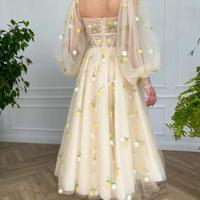 Prom Dress Long Ball Gown Tulle Dress Wedding Tea Dress Corset Dress Princess Dress Long Evening Dress Minimalist Wedding Dress Embroidered,719 - Thumbnail 1