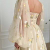 Prom Dress Long Ball Gown Tulle Dress Wedding Tea Dress Corset Dress Princess Dress Long Evening Dress Minimalist Wedding Dress Embroidered,719 - Thumbnail 2