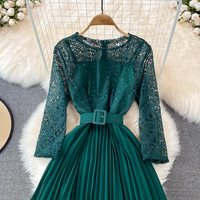 Cute chiffon lace short dress A line fashion dress - Thumbnail 1