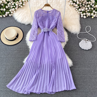 Cute chiffon lace short dress A line fashion dress - Thumbnail 4