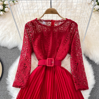 Cute chiffon lace short dress A line fashion dress - Thumbnail 6