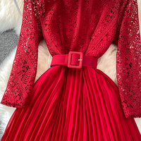 Cute chiffon lace short dress A line fashion dress - Thumbnail 7