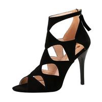 Velvet Heeled shoes G-3032 - Thumbnail 1