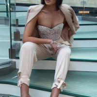 Fashion Apricot Casual Pants - Thumbnail 1