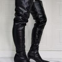 Sexy Black Pointed-toe Over-the-knee High-heeled Women's Boots - Thumbnail 3