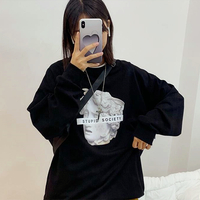 STUPID SOCIETY Statue Print Sweater - Thumbnail 4