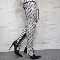 Fashion high-heel transparent over-the-knee women's thigh boots - Thumbnail 1