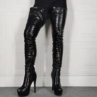 Black Sexy Women's Boots - Thumbnail 1