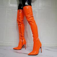 Fashion Fluorescent Color Patent Leather Women's Boots - Thumbnail 5