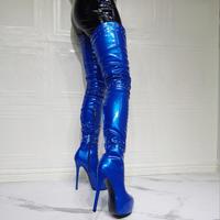 Sexy High-heeled Rivet Women's Boots - Thumbnail 2