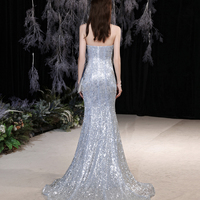 Mermaid sequins long prom dress evening dress - Thumbnail 6