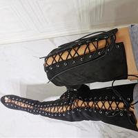 Sexy Fish Mouth Lace-up Over-the-knee Women's Boots - Thumbnail 3