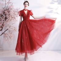 Red tulle short prom dress red homecoming dress - Thumbnail 2