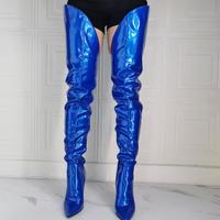 Sexy BlueThrough Irregular Tube Mouth Fashion Women's Boots - Thumbnail 1