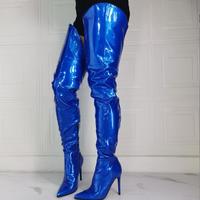 Sexy BlueThrough Irregular Tube Mouth Fashion Women's Boots - Thumbnail 3