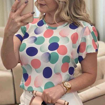 Design round neck short sleeve shirt - Thumbnail 1