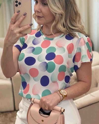 Design Round Neck Short Sleeve Shirt