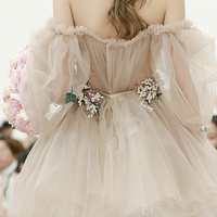 Cute tulle lace short prom dress homecoming dress - Thumbnail 4