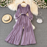 Fashionable long-sleeved jumpsuit - Thumbnail 6
