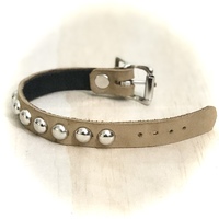 1-Row Medium dome Stud Tan wristband - Thumbnail 6