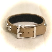 1-Row Medium dome Stud Tan wristband - Thumbnail 7