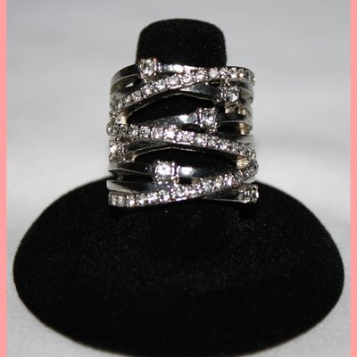Silver bling ring size 7/8