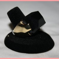 Oversized Gold & Black Onyx Ring Size 8 - Thumbnail 2