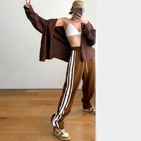STRIPES TRACK PANT IN BROWN - Thumbnail 2