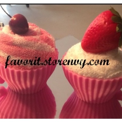 Towel cake washcloth cupcakes-teacup
