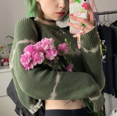 Free Shipping-RETRO TIE DYE CROPPED SHIRT