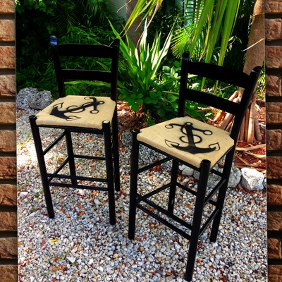 Sailor anchor bar stools (set of 2)