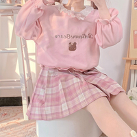 Sweet and cute bow fungus lace sweater - Thumbnail 2