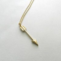 Arrow necklace on gold filled chain - Thumbnail 1