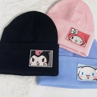 Cute Anime Knit Wool Hat Beanie Aesthetic Casual E-Girl Kawaii Korean Japanese Harajuku - Thumbnail 6