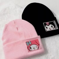 Cute Anime Knit Wool Hat Beanie Aesthetic Casual E-Girl Kawaii Korean Japanese Harajuku - Thumbnail 8