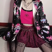 Cute Cross Pastel Sleeveless Crop Top Camisole Tank Goth Punk Aesthetic Casual E-Girl Kawaii Korean Japanese Harajuku - Thumbnail 7