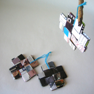 Set of three  eco ornaments