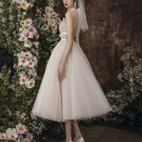 Cute tulle short prom dress A line homecoming dress - Thumbnail 3