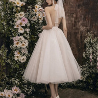 Cute tulle short prom dress A line homecoming dress - Thumbnail 4