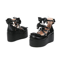 Bowknot Straps Clunky Platform Shoes  - 3colors - Thumbnail 5