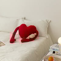 Snuggle Red Heart Pillow Plush Toy  - Thumbnail 2